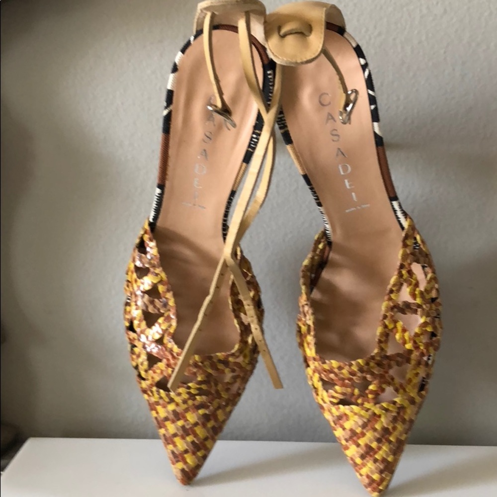 Casadei woven leather sandals